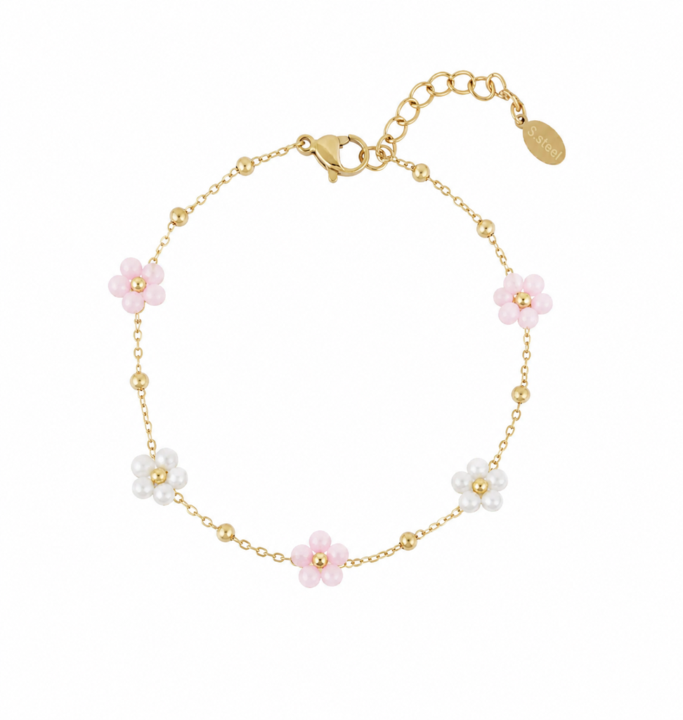 Elize Nova armband goud (Blauw)