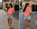 Julliette T-shirt roos en blauw