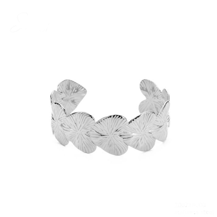 Hartjes bangle zilver