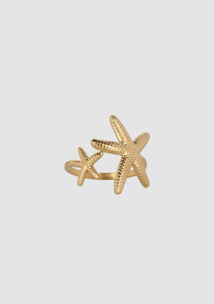 Zeesterren ring goud