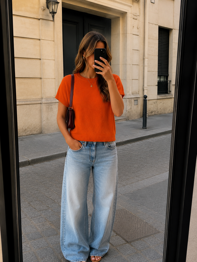 Charlie top one-sized (oranje)
