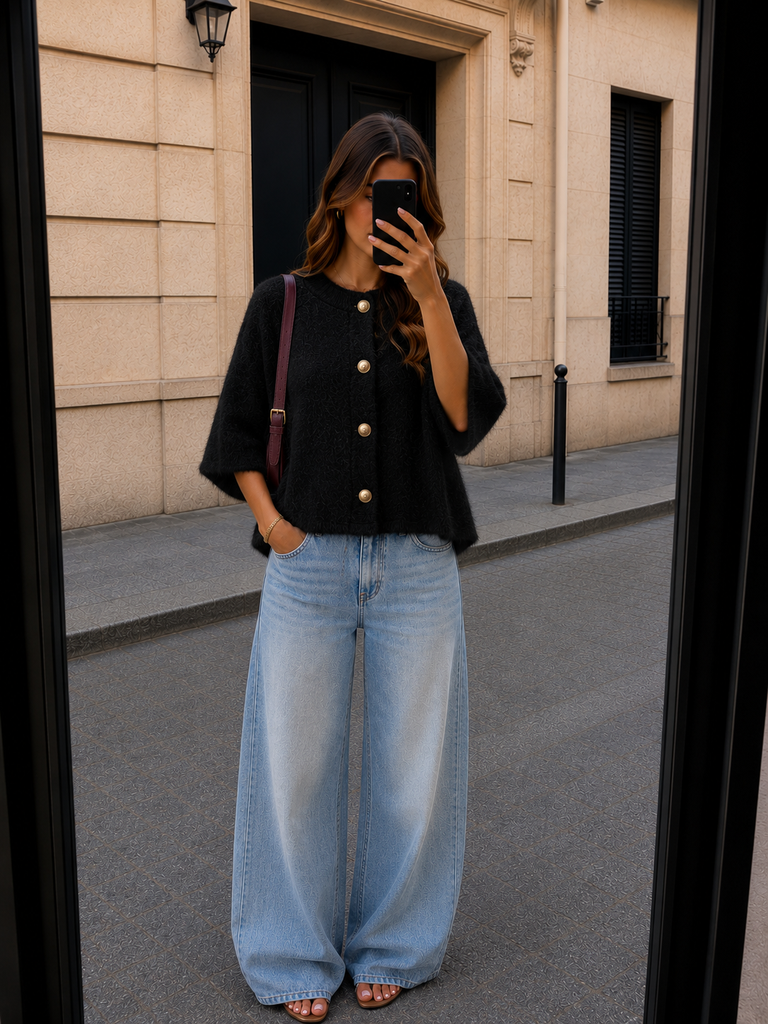 Julie trui one-sized (Zwart)