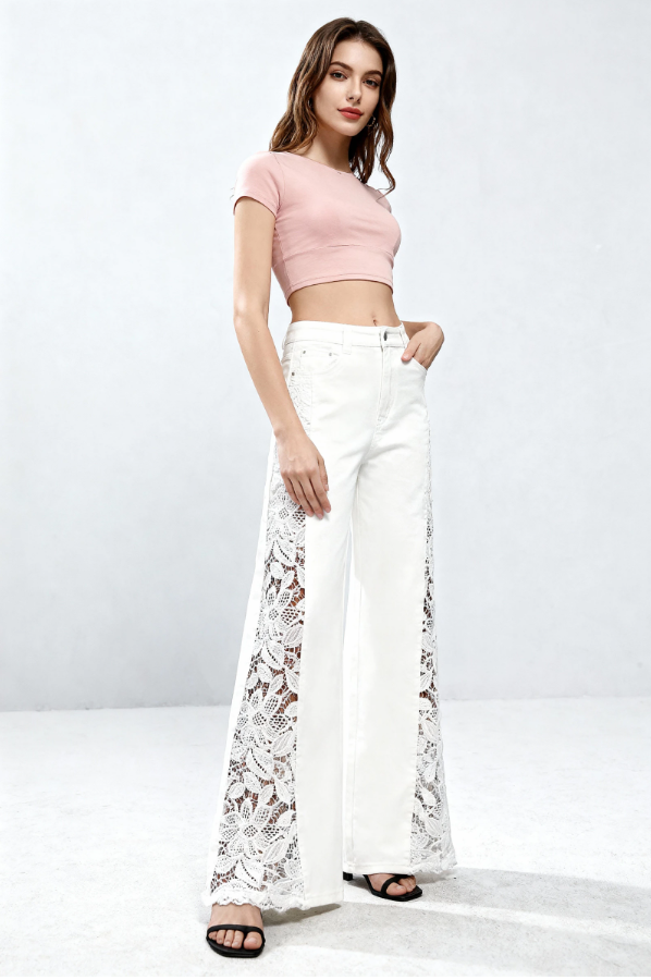 Lace jeans broek (Small (S))