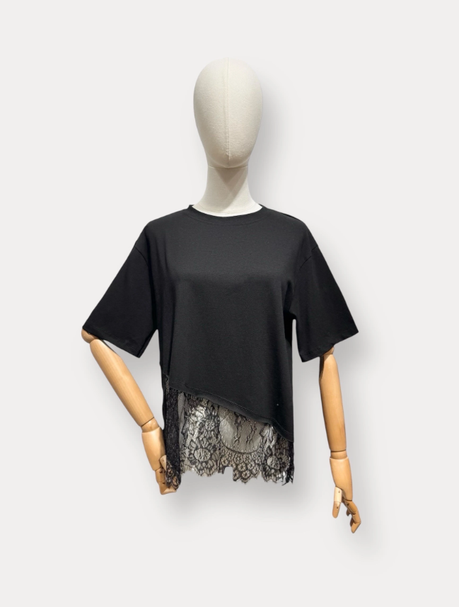 Lace top zwart