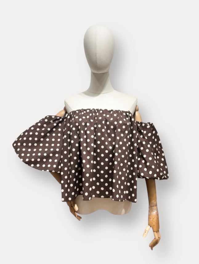 Polka dot off-shoulder